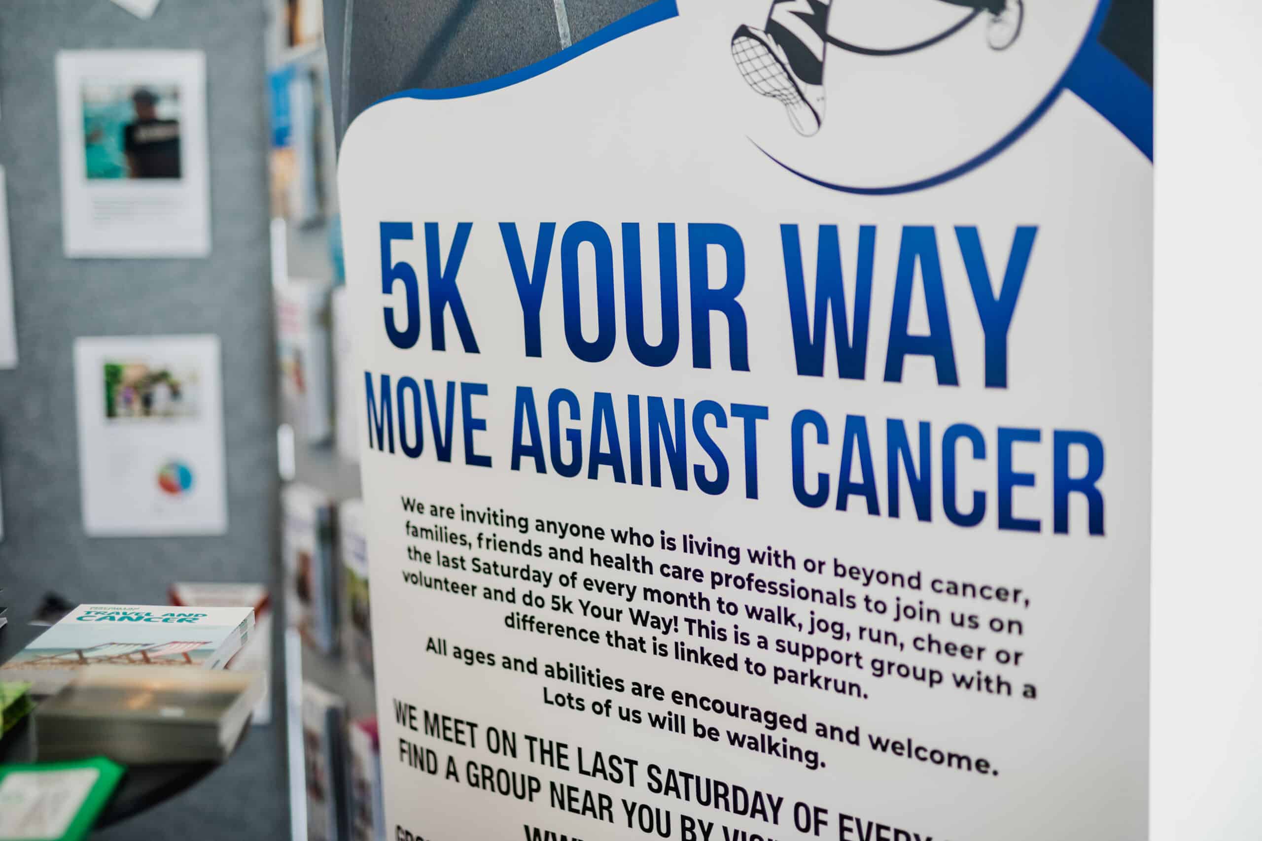 picture of a display board with information about the 5K your way on it