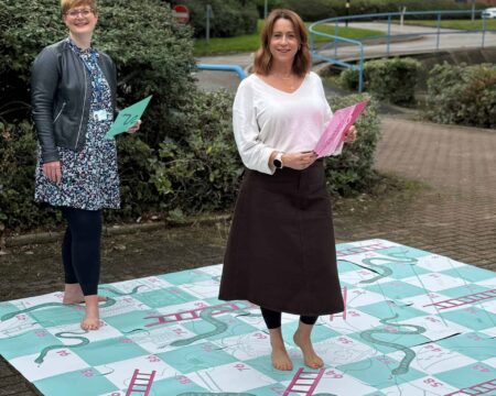 You can play Humber and North Yorkshire Cancer Alliance’s giant Snakes and Ladders game this Breast Cancer Awareness Month